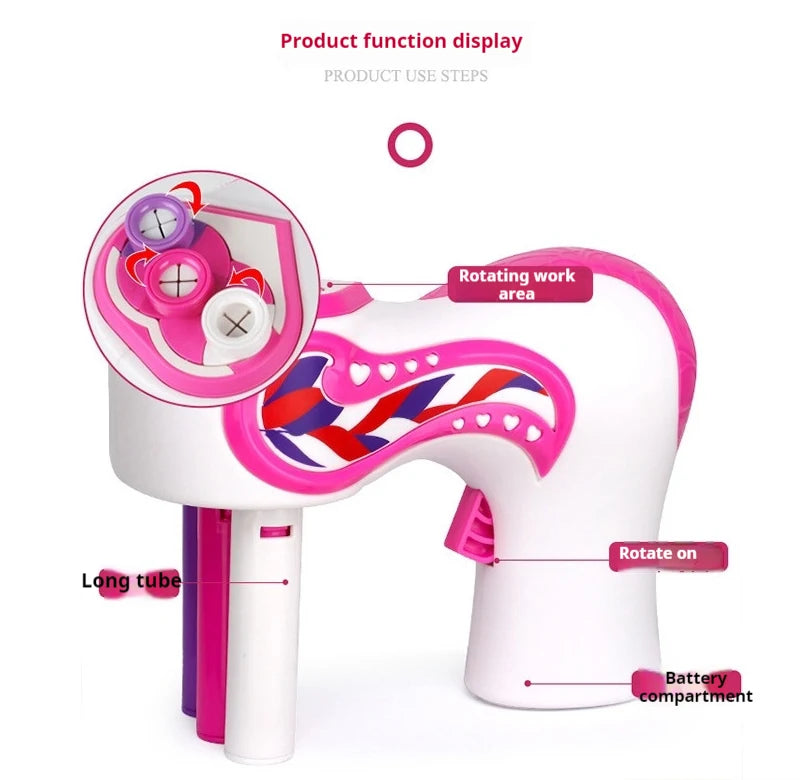 Mini-Dreisträngige geflochtene Haarmachine für Kinder, vollautomatische elektrische geflochtene Haarmachine