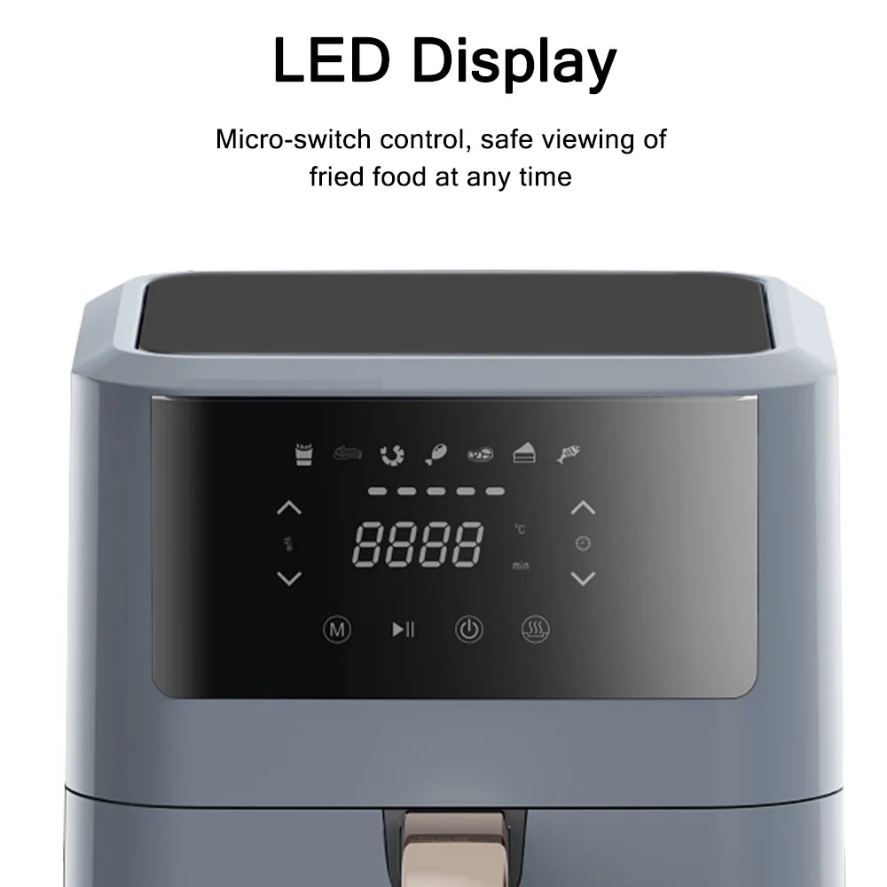 6L/9L Elektrische Luftfritteuse EU Stecker 1500/2400W Smart Multi-funktion Heißer Konvektion Ofen Fritteuse ohne Öl