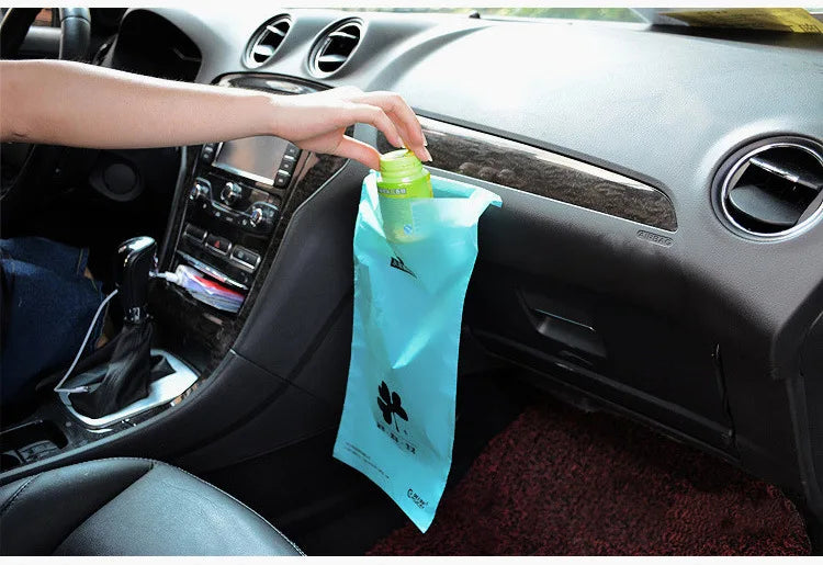 50 Stück Auto Einweg Müllsäcke, selbstklebende Müllhalter, Auto Interieur, Büro, Küche, Müll Aufbewahrung, Beutel biologisch abbaubar