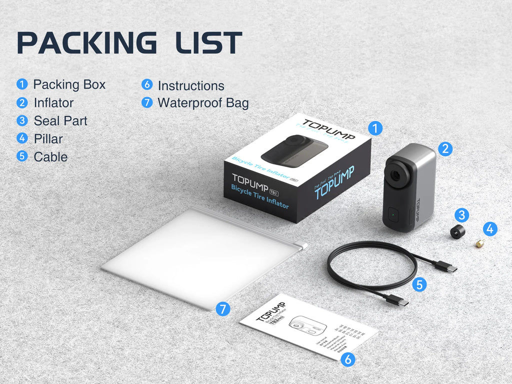 TB2 Mini Fahrradpumpe Reifenfüller 120PSI Max Akku Radfahren Fahrradzubehör Schrader Presta Ventil Winzige Pumpe