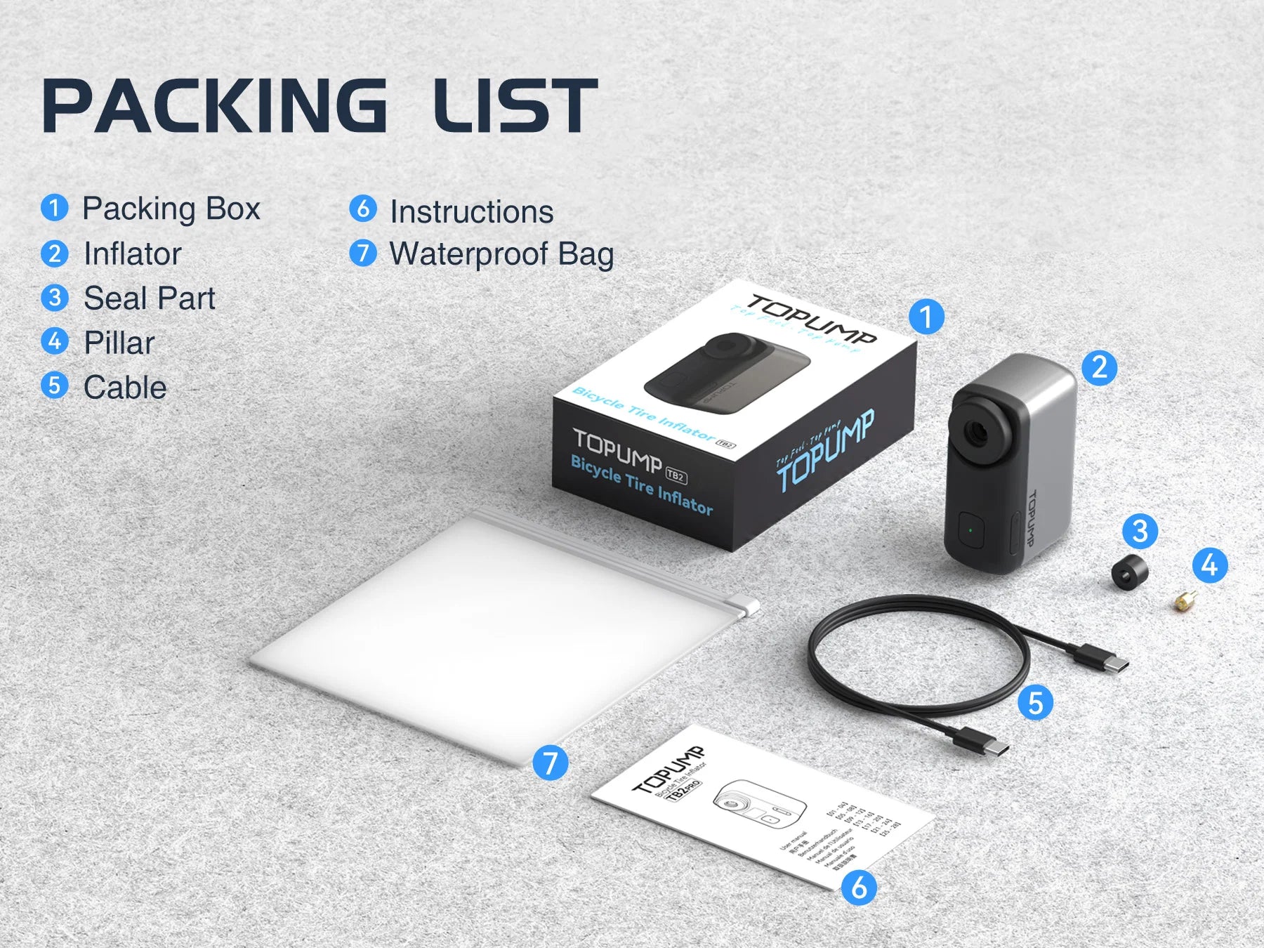 TB2 Mini Fahrradpumpe Reifenfüller 120PSI Max Akku Radfahren Fahrradzubehör Schrader Presta Ventil Winzige Pumpe