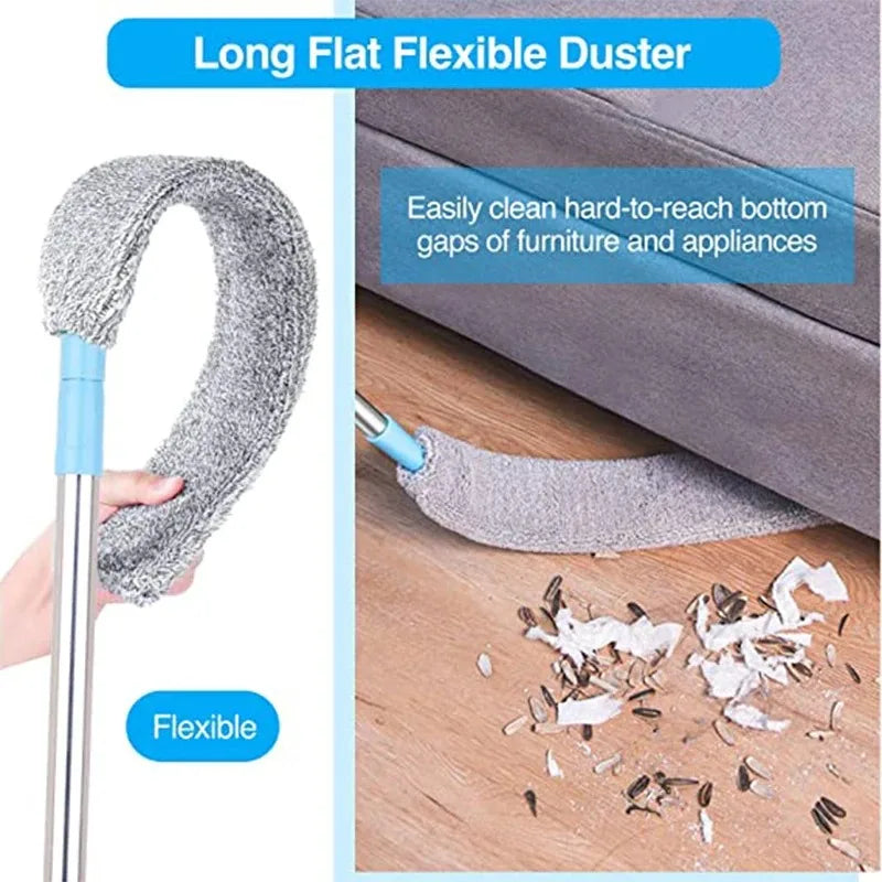 Untior Wischmopp mit Staubwedel – Langer Griff, Polyester, abnehmbar, 3 Ausführungen