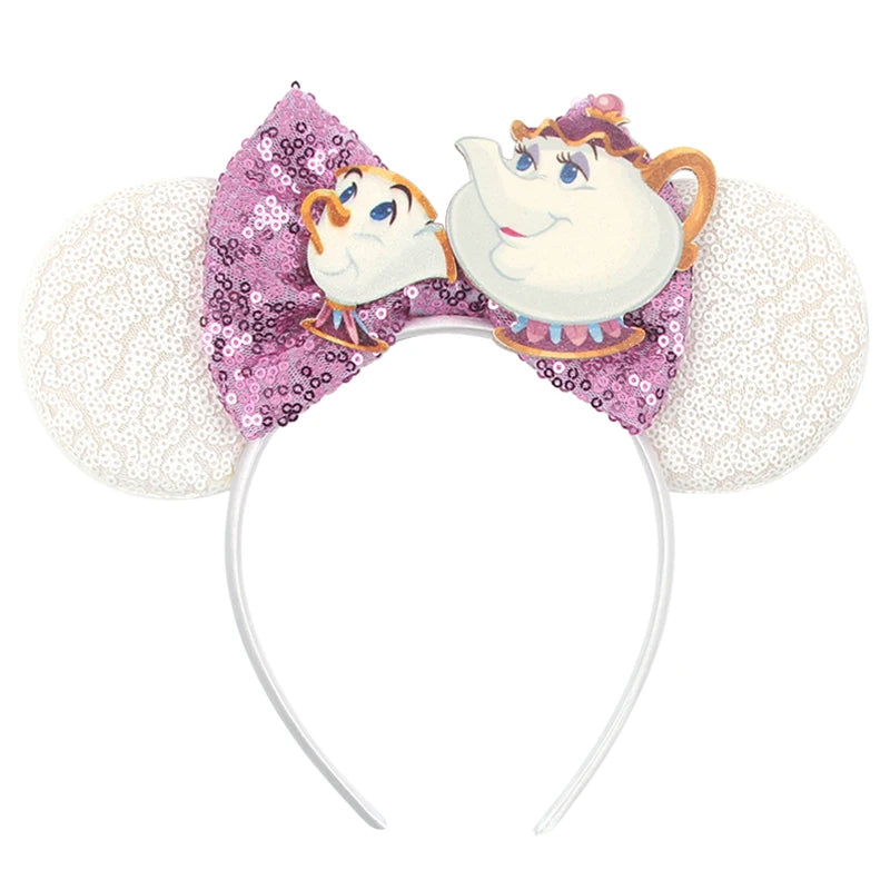 Prinzessin Haarreif mit Pailletten-Bogen – Disney-Motive, Halloween & Party | Damen & Kinder