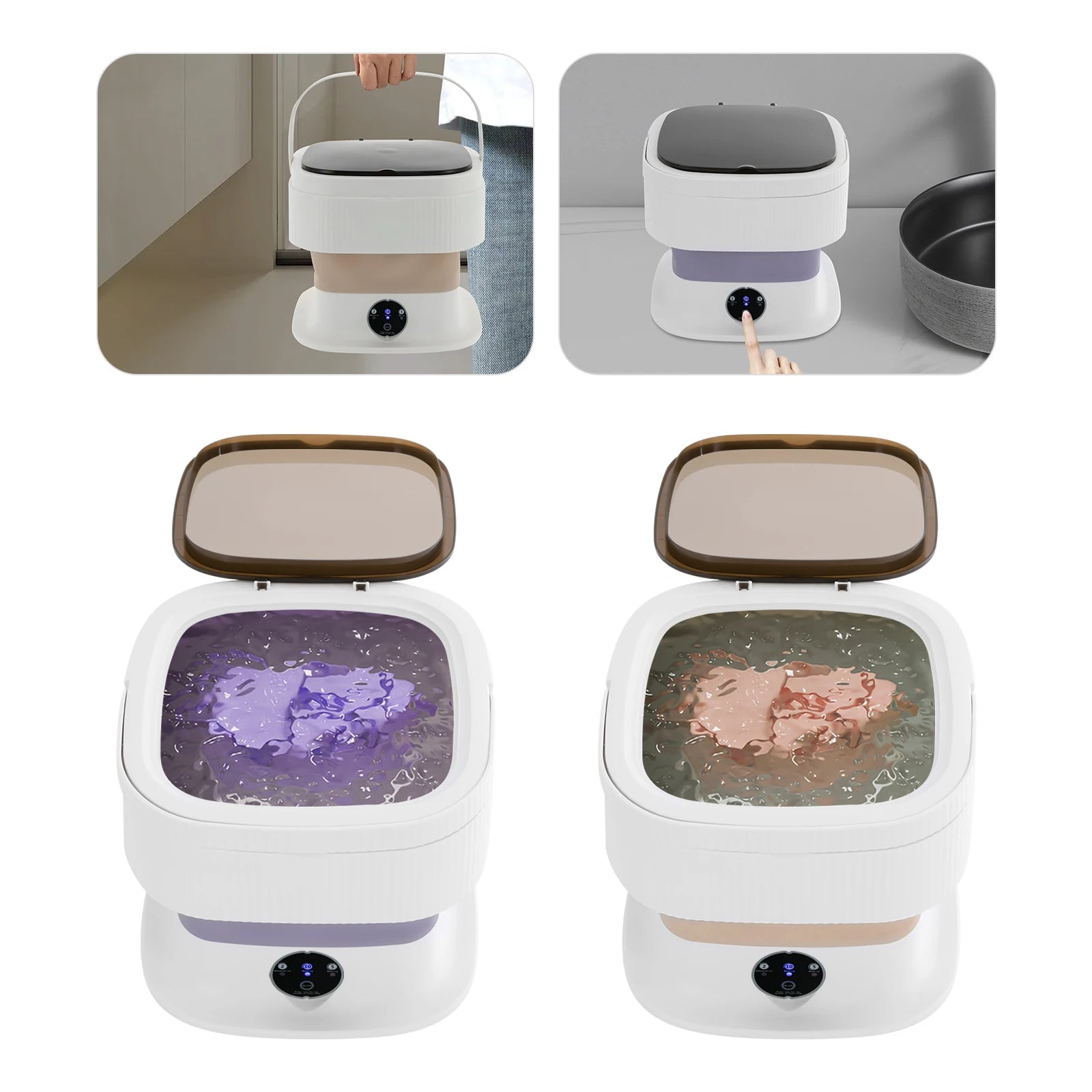 10L tragbare faltbare Waschmaschine Mini-Waschmaschine geeignet für Familien, Wohnungen, Schlafsäle und Wohnmobile