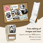 Niimbot B21- Kabelloser tintenloser Etikettendrucker, Barcode-Etikettendrucker, Druckpapier, Aufkleber Maschine 20 mm - 50 mm