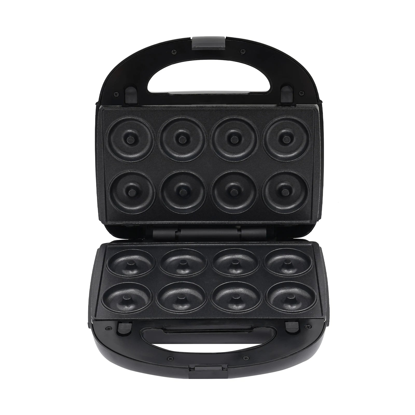 8-in-1-Multifunktions-Frühstücksbereiter, Sandwichmaker, Waffeleisen, Donutbereiter, mit 8 Formen, 750 W hoher Wirkungsgrad, Schwarz