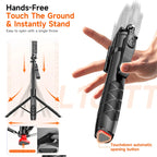 LISCN L16TT Selfie Stick Stativ – 1,8m ausfahrbar, Bluetooth, 360° drehbar | Faltbares Stativ