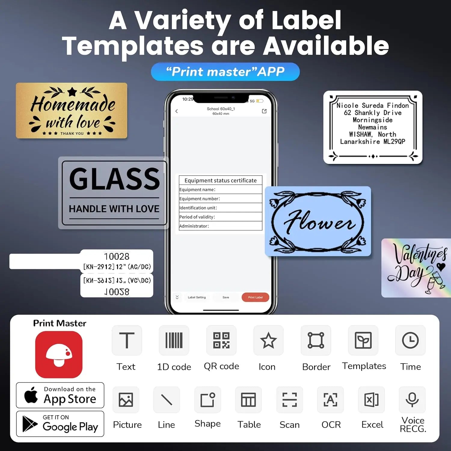 Phomemo M250 Etikettendrucker, 75 mm, Thermo-Etikettendrucker 2025, Upgrade tragbarer Barcode-Drucker für den Aufkleberdrucker von Business Home