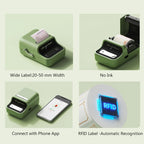 Niimbot B21- Kabelloser tintenloser Etikettendrucker, Barcode-Etikettendrucker, Druckpapier, Aufkleber Maschine 20 mm - 50 mm