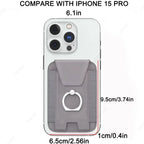 Magsafe-Kartenhalter mit Klappenabdeckung, magnetischer Telefonringständer, PU-Leder, Kartenhalter, Handyhülle für iPhone 13, 14, 15, 16 Pro