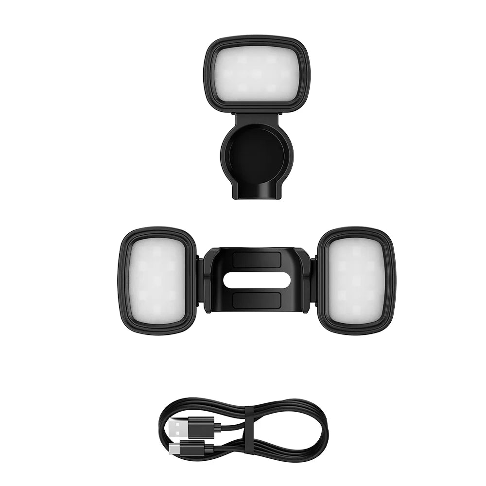 JJC Verbesserte magnetische Mini-LED-Leuchte für DJI Osmo Pocket 3, wiederaufladbares Selfie-Fülllicht, 3 Farbmodi, Pocket 3 Vlog-Zubehör
