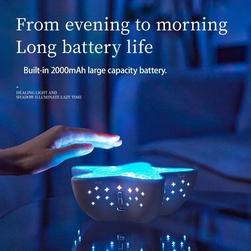 Seestern LED Tisch Lampe Aurora Projektor Lampe Starry Sky Nordlicht Nacht Lampen Schlafzimmer Dekoration Atmosphäre Nacht Licht