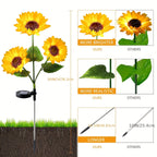 Solar Sonnenblumen-Gartenleuchte – LED, Wasserdicht, Auto Ein/Aus