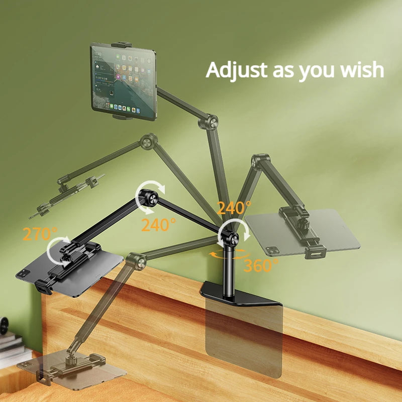 Oatsbasf versteckter Nachttisch-Tablet-Telefonständer 990 °   Drehbare, einsteckbare, geschlitzte, aufsteckbare Telefonhalterung, Tablet-Halterung für Sofa, Schreibtisch