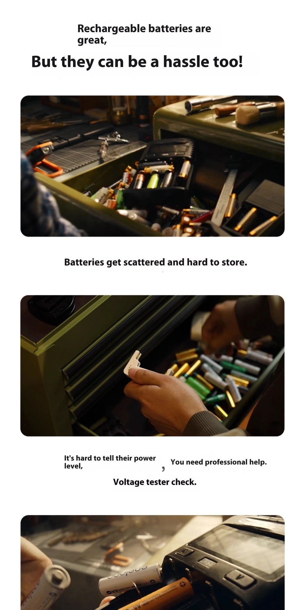 OLIGHT OstationX 3-in-1 Smart-Akkuladegerät AA/AAA Ni-MH wiederaufladbares Batterieladegerät Ladebox Nickel-Metallhydrid-Batterien Gehäuse