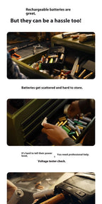 OLIGHT OstationX 3-in-1 Smart-Akkuladegerät AA/AAA Ni-MH wiederaufladbares Batterieladegerät Ladebox Nickel-Metallhydrid-Batterien Gehäuse