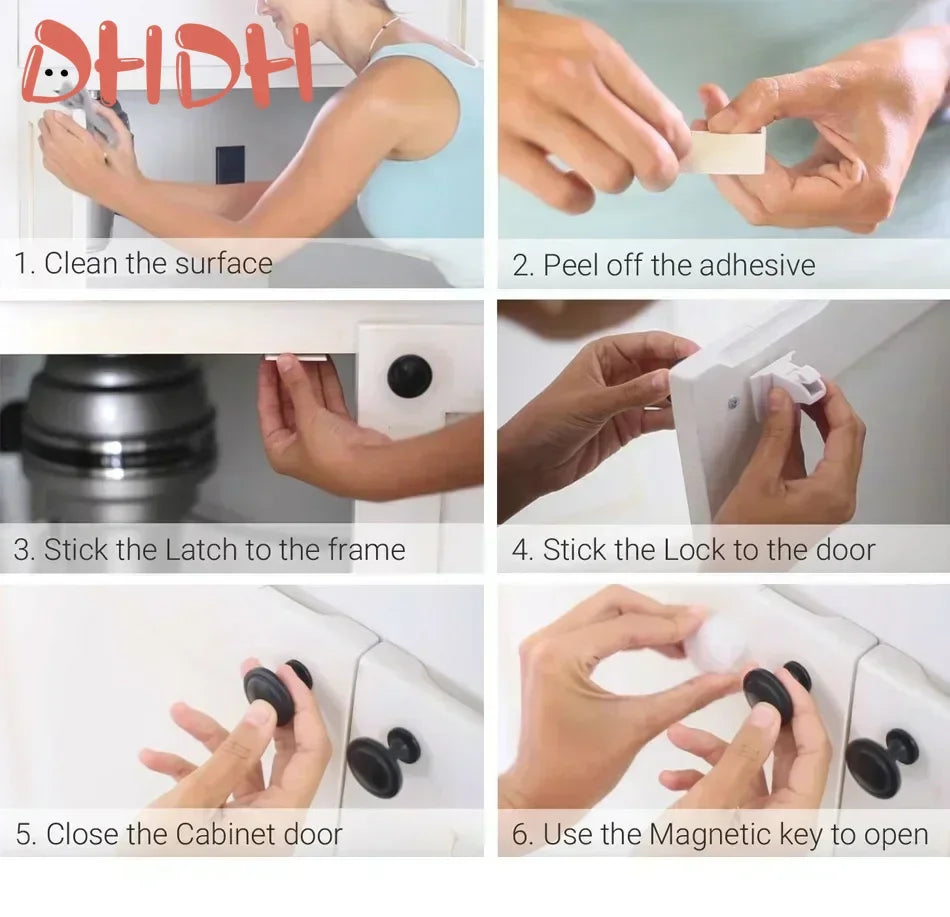 Magnetisches Baby-Sicherheits schloss Kinderschutz unsichtbare Schubladen verriegelung Schrank türschloss begrenzer Kinder sicherheit