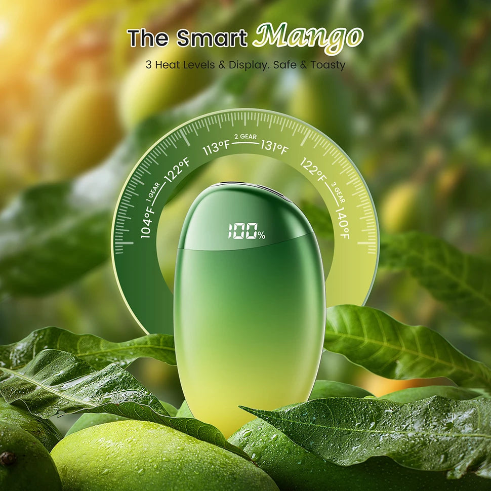 Tragbare Handwärmer, wiederaufladbar, 2 Stück, mit Display, 2-in-1 magnetische elektrische Handwärmer für Camping, Weihnachtsgeschenk