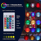 60 cm transparenter riesiger aufblasbarer Weihnachtskugel mit Lichtern, Weihnachtsschmuck, Weihnachts-PVC, aufblasbarer dekorierter Ball