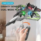 Fernbedienung Flugzeug V17 Jet Fighter Stunt Rc Flugzeug 360 °   Kreisendes ferngesteuertes Kampfflugzeug-Modellspielzeug mit LED-Leuchten