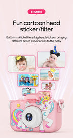 Digital Kids Cameras Toys Mini Children Camera 1080P HD, 8x Zoom Dual Camera
