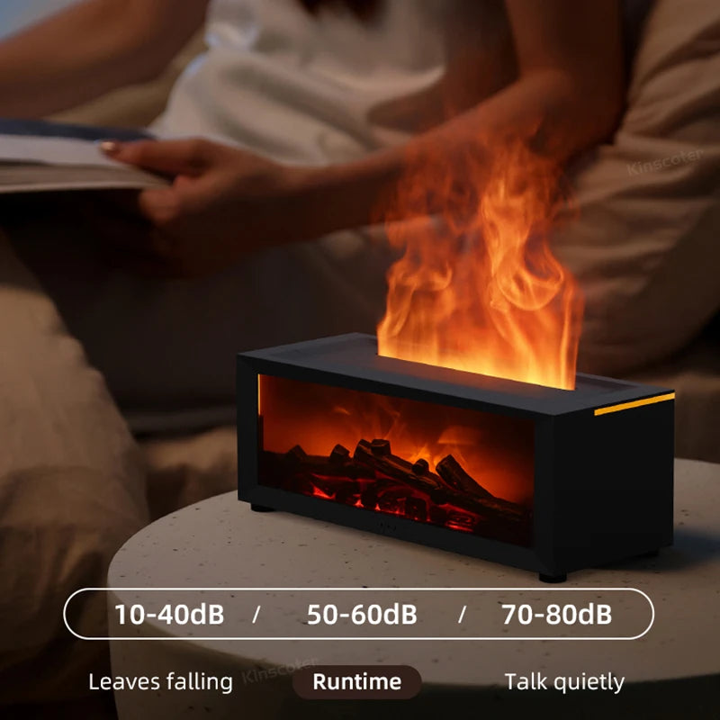 Kamin-Aroma-Diffusor für ätherische Öle, bunter Flammen-Luftbefeuchter mit Timer-Fernbedienung für Zuhause, Schlafzimmer, Büro, Festival, Geschenke
