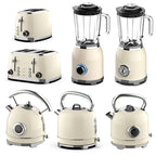 Retro-Frühstücksset, Geräte, 4-Scheiben-Toaster, elektrischer Wasserkocher und Toaster-Set, Saftmixer