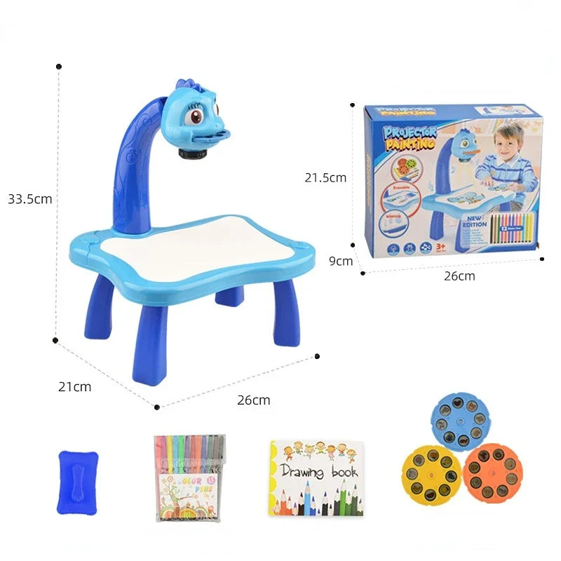 Projektions-Zeichenbrett für Kinder, löschbarer Zeichentisch, magnetisches Schreibbrett, frühkindliche Bildung, Kritzelbrett, Spielzeug