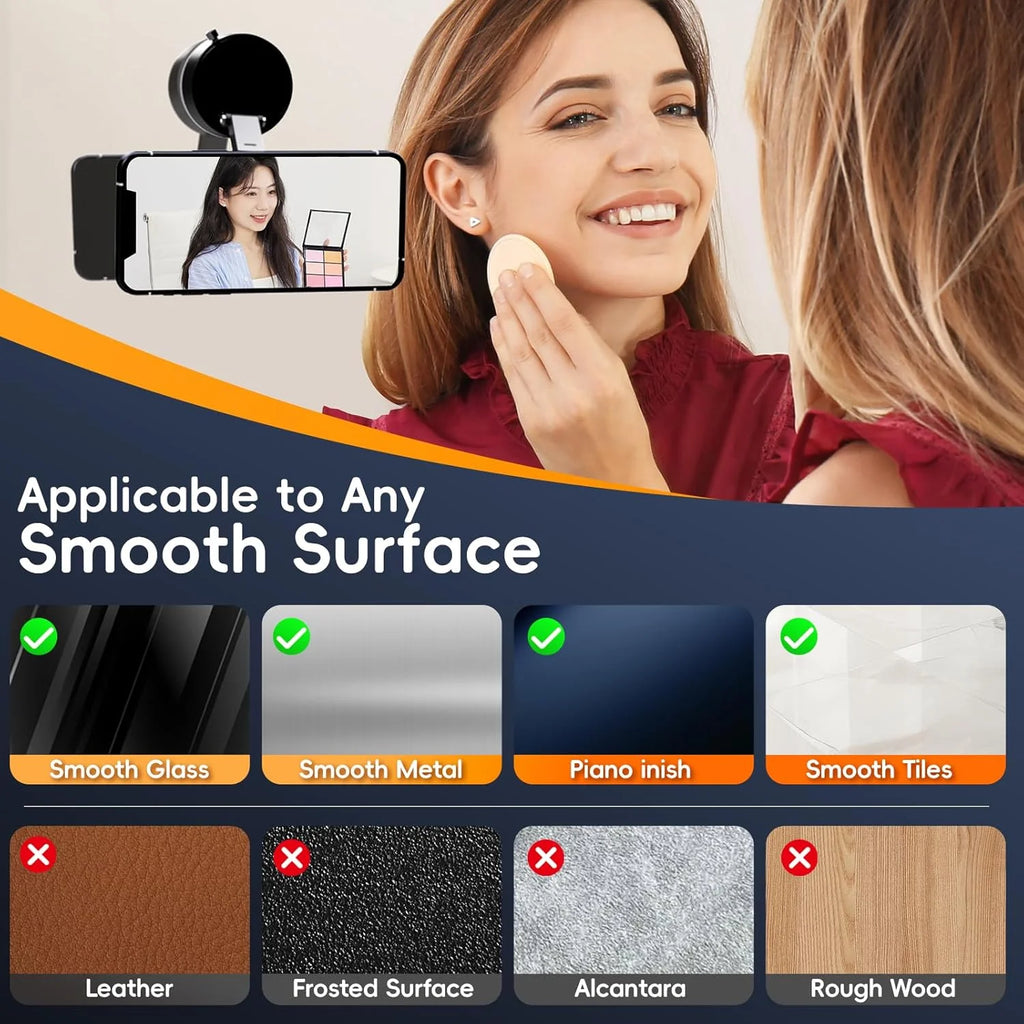 Vakuum-Magnet-Telefonhalter, Magsafe-Saugnapf-Telefonhalter, 360 ° verstellbarer magnetischer Telefonhalter, faltbar im Taschenformat