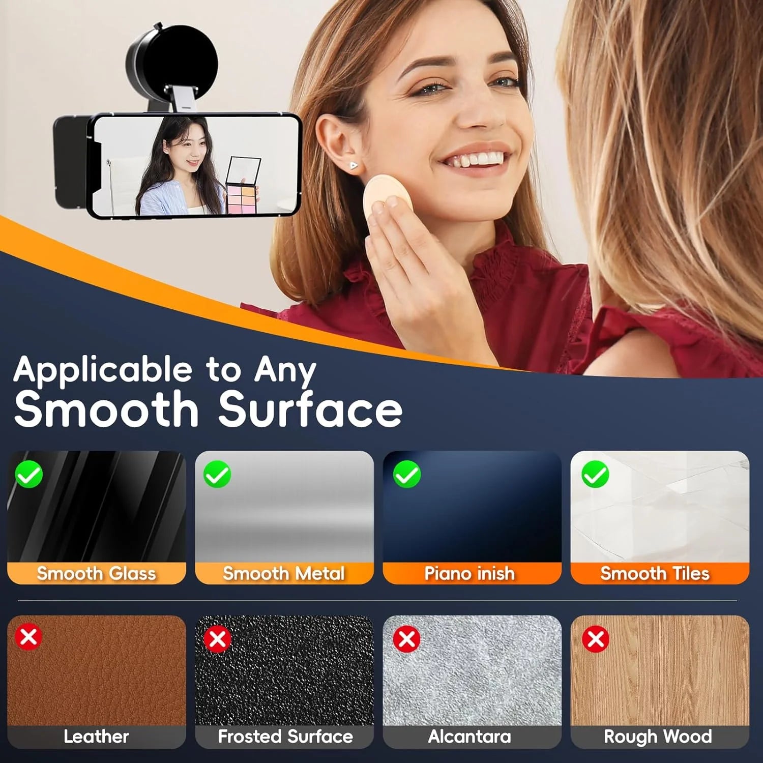 Vakuum-Magnet-Telefonhalter, Magsafe-Saugnapf-Telefonhalter, 360 ° verstellbarer magnetischer Telefonhalter, faltbar im Taschenformat