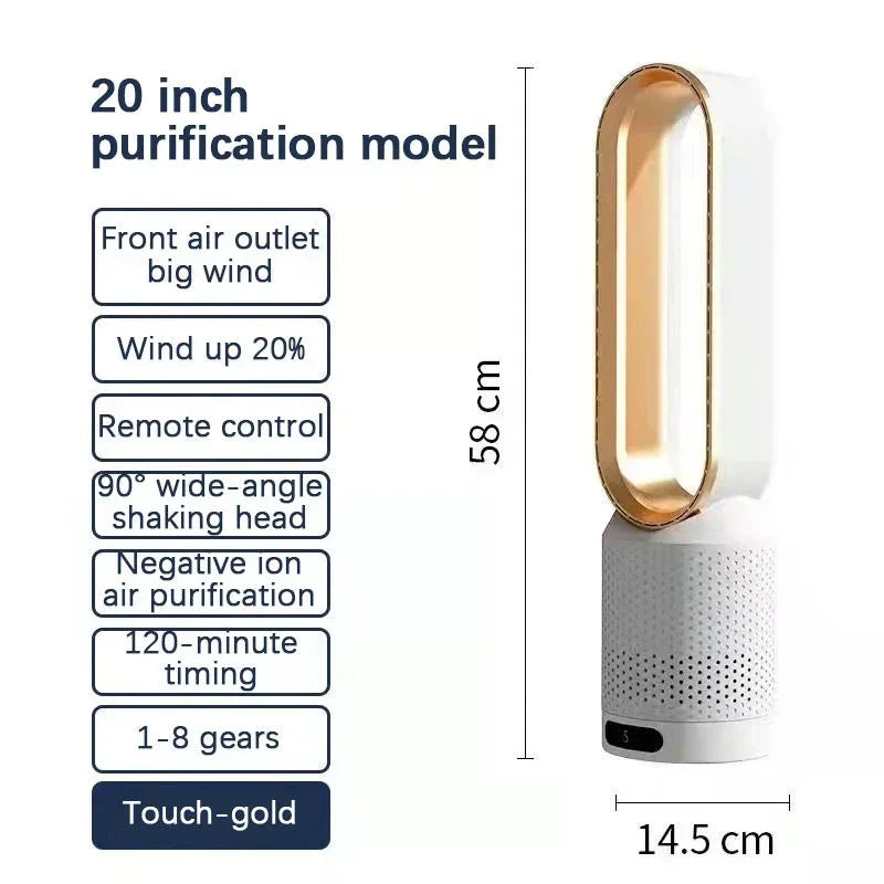 2025 NEUE Blattloser Ventilator Elektrische Kühlung Air Tower Fans Mit Fernbedienung Intelligente Geräuscharm 16 Zoll Stehen Boden Dropship