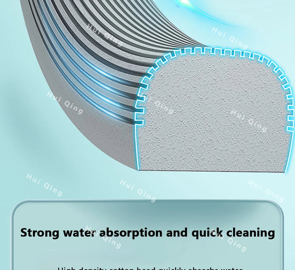 Gepresster selbstentleerender Gummi-Baumwollmopp, freihändiger magischer selbstreinigender Flachmopp, wiederverwendbarer Schwamm, Haushalts-Bodenreinigungswerkzeug