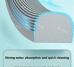 Gepresster selbstentleerender Gummi-Baumwollmopp, freihändiger magischer selbstreinigender Flachmopp, wiederverwendbarer Schwamm, Haushalts-Bodenreinigungswerkzeug