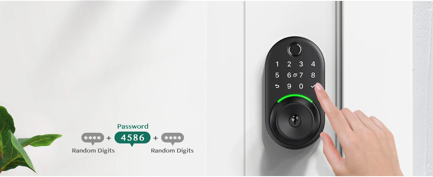 Intelligentes Tastatur-Türschloss mit Knopf, Yamiry-Digitalschloss mit schlüssellosem Zugang und Griff, elektronischer Fingerabdruckknopf für die Haustür, Gen