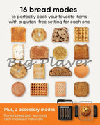 für R270 Hochgeschwindigkeits-Touchscreen-Toaster, 2-Scheiben-Smart-Toaster mit patentierter InstaGLO-Technologie, Wärmeregal und Panini P