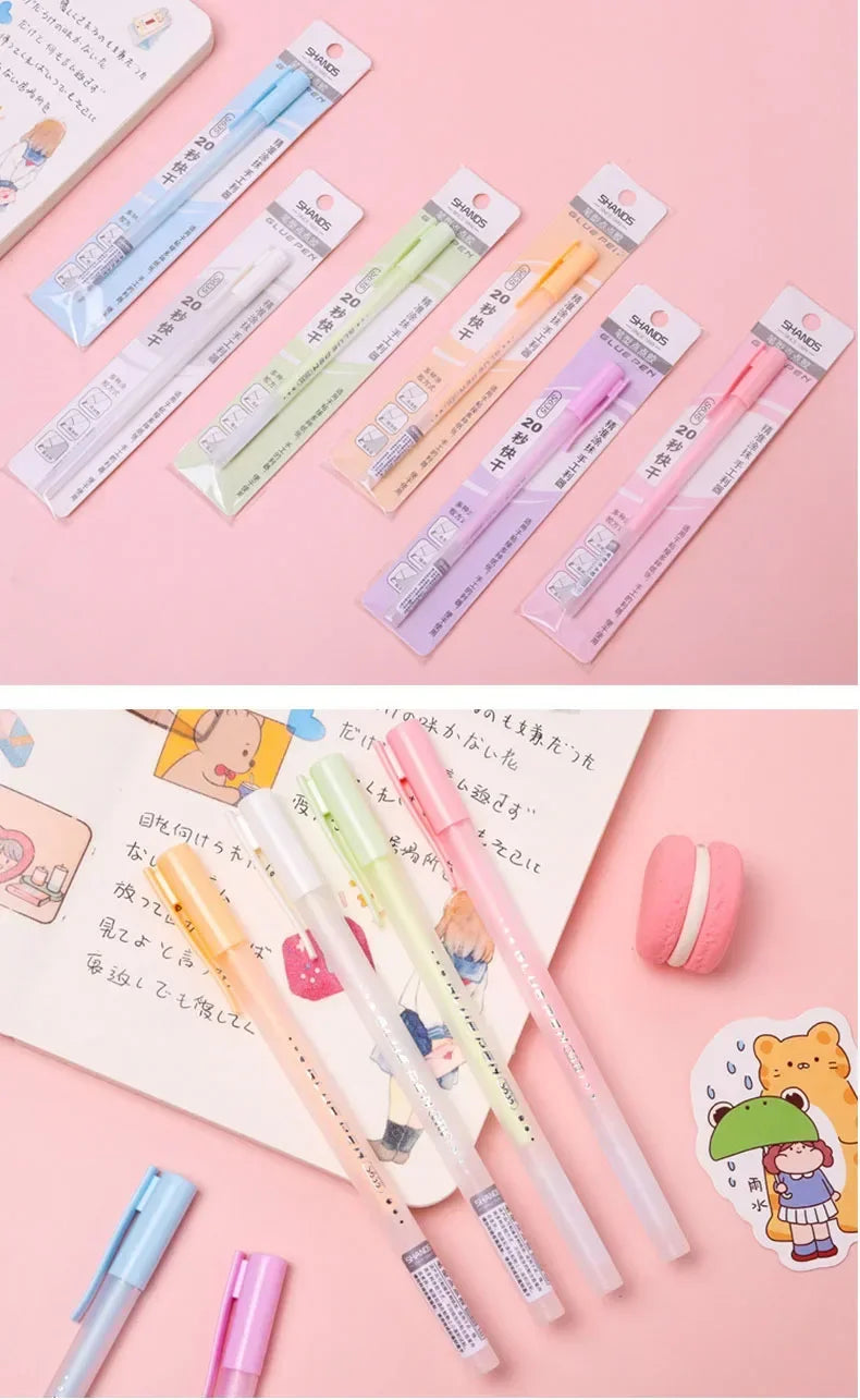 Candy Farbe Kleber Stift Handbuch Abgabe Stift Schnell Trocknend Dot Gule Stick DIY Hohe Viskosität Kleber Schule Büro Liefert