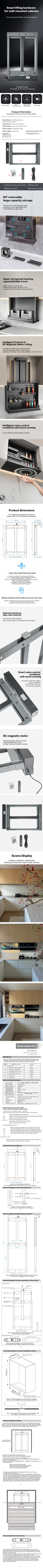 Hebender Zugkorb für den Küchenschrank, oberer Schrank, oberer und unterer Puffer, herunterziehbarer Gewürzkorb, Küchenschrankregal