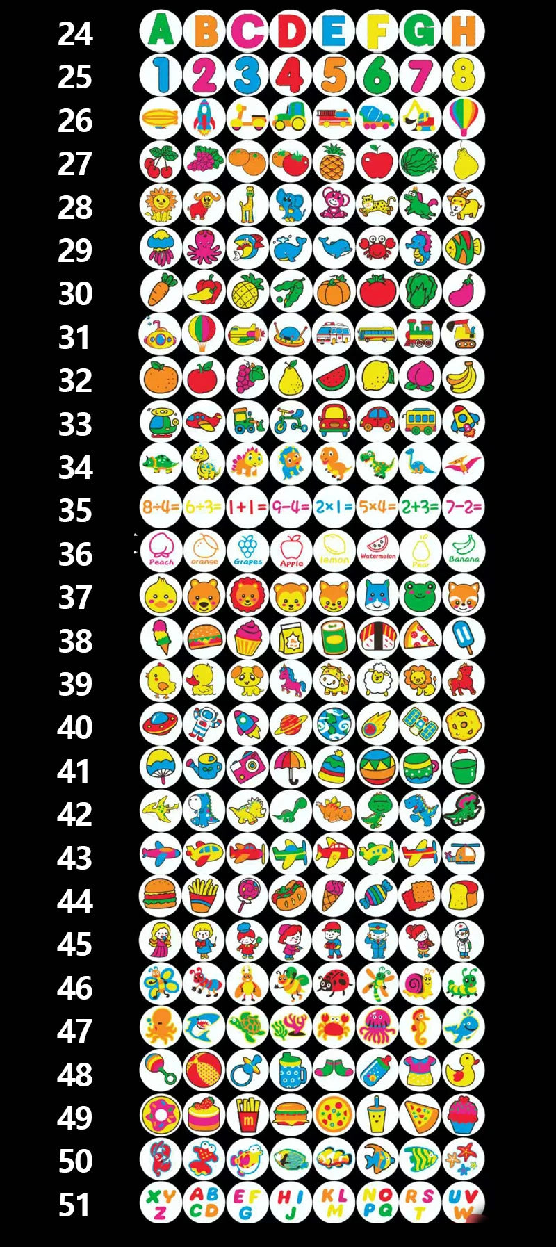 10-Karten-Cartoon-Projektions-Taschenlampe, 80 Muster, kreative Kinder-Taschenlampe, Spielzeugprojektor, Babyspielzeug, Gute-Nacht-Geschichten-Buch-Spielzeug