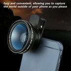 2-in-1-Kameraobjektiv-Set mit 0,45-fachem Weitwinkel und 12,5-fachem Makroobjektiv für HD-Kameras auf iPhones, iOS- und Android-Smartphones