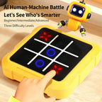 Tragbare Tic Tac Toe-Spielekonsole – tragbares elektronisches Puzzle für alle Altersgruppen, Reisespielzeug mit Memory-Training und Montessori-Geschenken