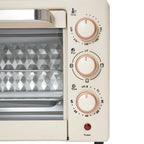 22-Liter-Miniofen kompakt mit Pizza-Funktion und Sichtfenster, 120 ° C bis 250 ° C, 60-Minuten-Timer, 1000 Watt, in Weiß