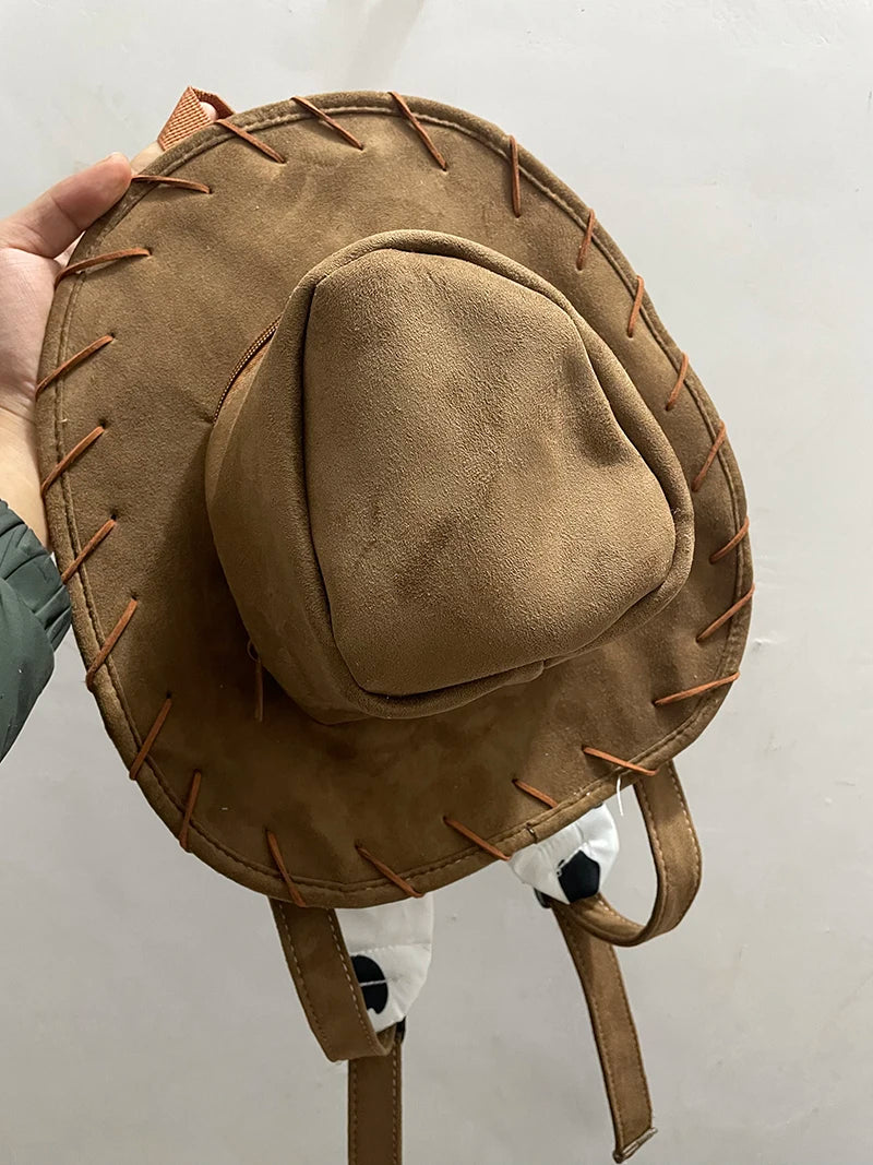 Kawaii Anime Rucksack im Cowboy-Hut-Design – Kunstleder, Cosplay & Schule | Geschenk für Mädchen