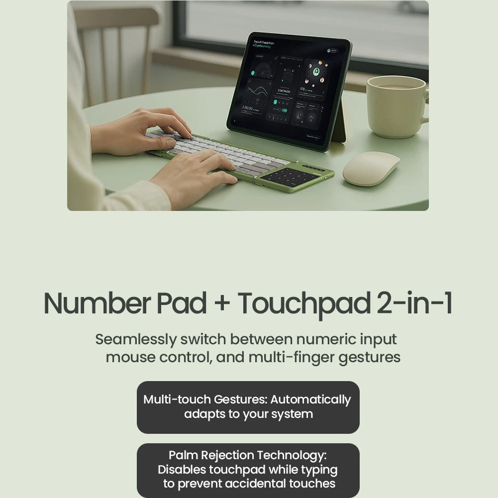 NILLKIN Klappbare Bluetooth-Spieltastatur, kabellos, iPad, Handy, Tablet, universelles Notebook, kompakt, tragbar, Gaming-Tastatur