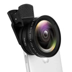 2-in-1-Kameraobjektiv-Set mit 0,45-fachem Weitwinkel und 12,5-fachem Makroobjektiv für HD-Kameras auf iPhones, iOS- und Android-Smartphones