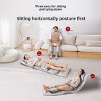 Ganzkörper-Massagematte mit Airbags, Dehnungsheizung, 3D-Entspannung der Lendenwirbelsäule, Rückenmassagegerät, PU-Leder, tragbar und tragbar