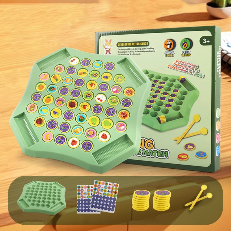 Tier Flip Schach Spaß Memory Spiel Brettspiele Eltern-Kind-Interaktive Familie Party Brettspiele Kinder Erwachsene Sozialen Tisch Spiel