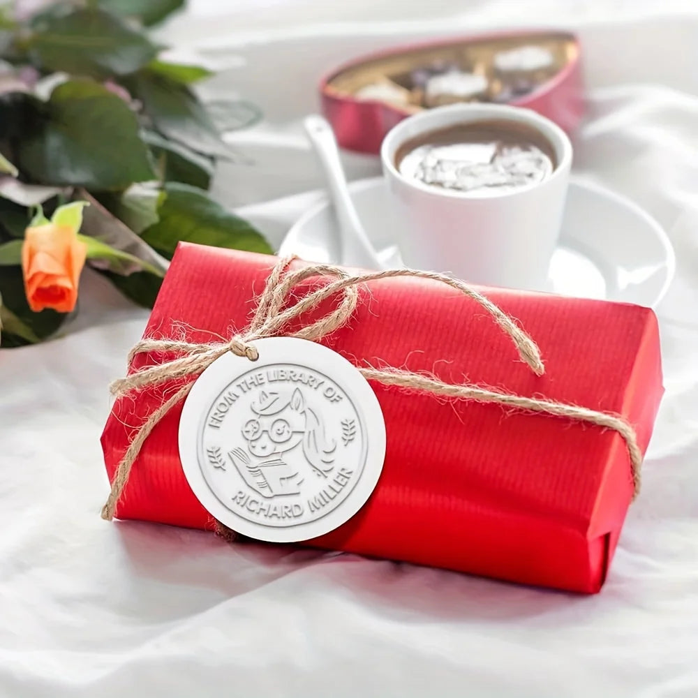 Embosser-Stempel, Logo, individuelle Hochzeit, Bibliothek, Buch, private Siegel, individuelle Anpassung, Umschlag, Party-Einladung, Prägestempel, DIY