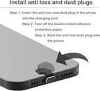 USB-C Staubschutz aus Metall – Selbstklebend, für iPhone 15 & Samsung, 1 oder 5 Stück