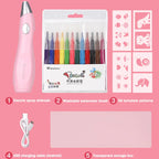Elektrische Airbrush Aquarell Stift Set Multi-funktion Farbe Inkjet Stift Elektrische Spray Kunst Stift 12 Farben Hand bemalt