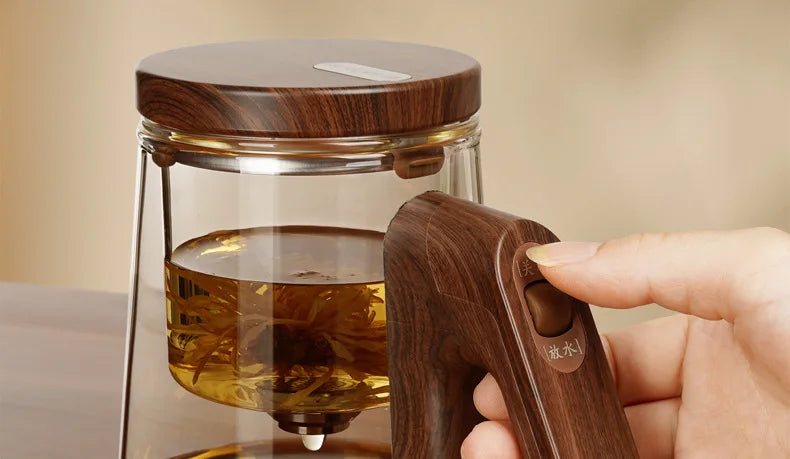 Magnetische Glas Teekanne mit Aufguss Tee kessel Hersteller Aufguss Krug Tee geschirr Küche Essbar Home Tee Kit Glas Teekanne Samowar